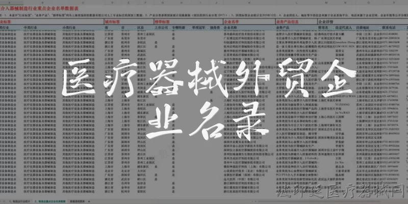医疗器械外贸企业名录:医疗器械外贸企业名录是什么？