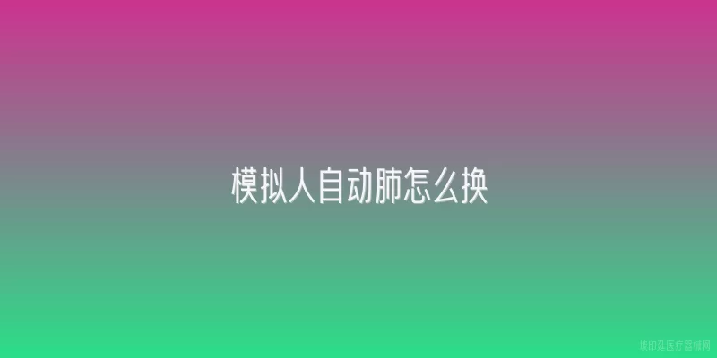 模拟人自动肺怎么换